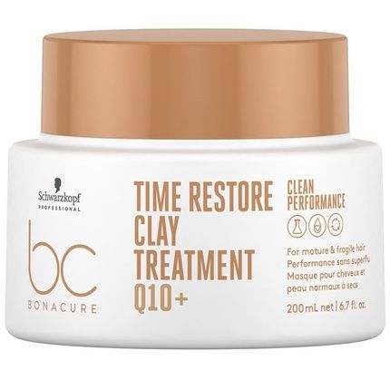 Bc Bonacure Time Restore Clay Treatment Strengthening Clay Mask For Mature And Brittle Hair 200Ml