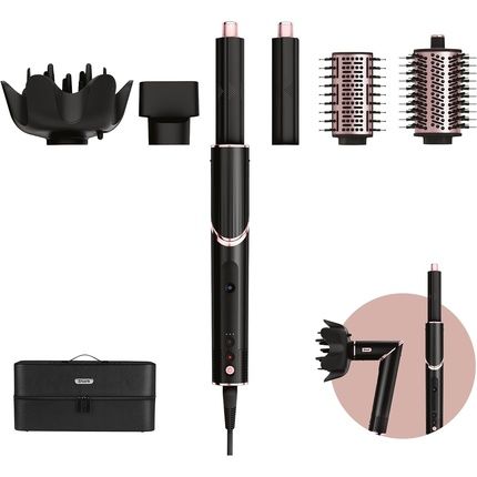 Shark Flexstyle 5-In-1 Hair Styling Kit Warm Black Rose Gold