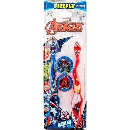 Marvel Avengers Toothbrushes For Boys 2-Pack With Travel Case 40G