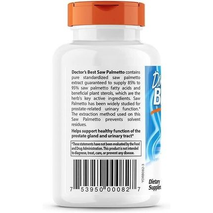 Doctor'S Best Saw Palmetto With Prosterol Standardized Extract 320Mg 60 Softgels - Image 3