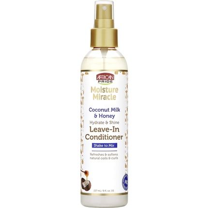 African Pride Moisture Miracle Coconut Milk & Honey Leave-In Conditioner 8 Oz