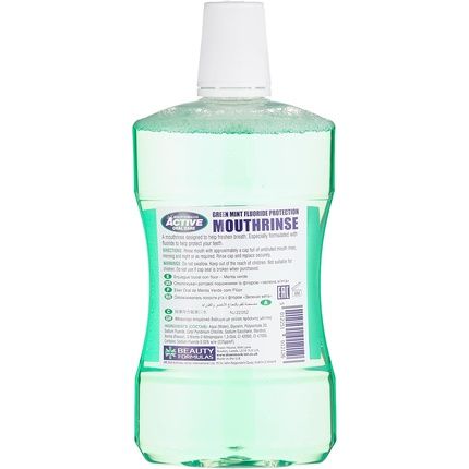 Beauty Formulas Active Oral Care Alcohol-Free Fluoride Mouth Rinse Green Mint