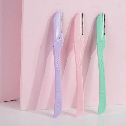 Brushworks Precision Eyebrow Razor Pastel