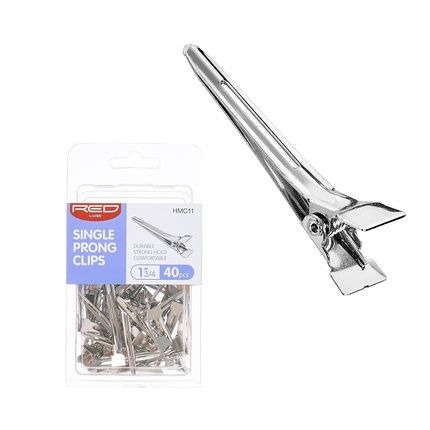 Red By Kiss 40Pcs 1.75" Slide-In Hair Clips Durable Metal Curl Setting Clips For Hairdressing Sectioning & Retwisting Rust-Free Hair Pins For Dreads Dreadlocks & Twist Styles 1 Count