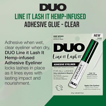 Duo Line It Lash It Clear Lash Adhesive Hemp-Infused Precision Glue Eyeliner - Image 3