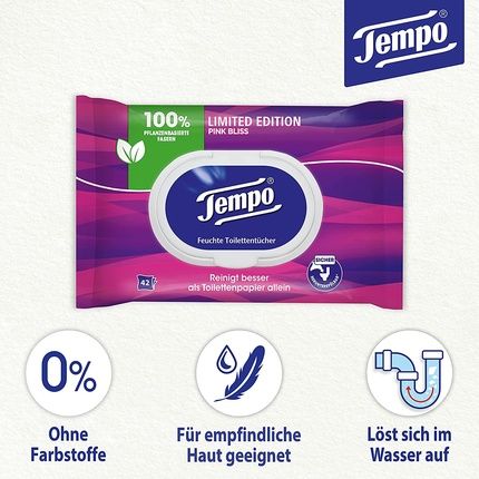 Tempo Moist Toilet Wipes Blutenzauber 42 Pieces