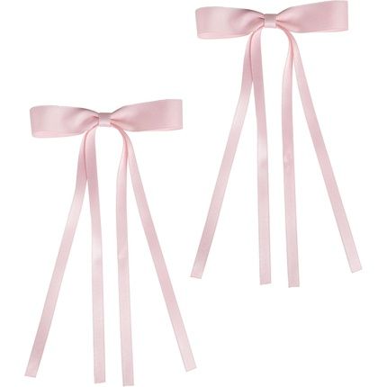 Brushworks Satin Hair Bow Duo Pink