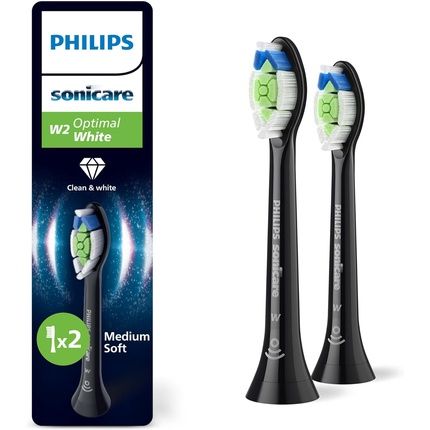 Philips Sonicare W2 Optimal White Genuine Replacement Toothbrush Heads Black