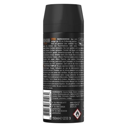Axe Musk Body Spray Deodorant Without Aluminum 150Ml