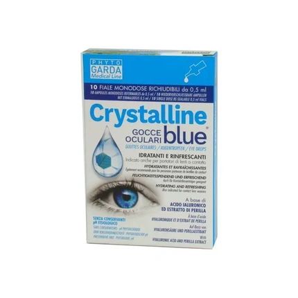 Named Crystalline Blue Hydrating Refreshing Eye Drops - 10 Single-Dose Reclosable Vials