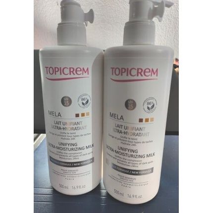 Topicrem Mela Unifying Ultra-Moisturizing Milk 500Ml - Pack Of 2 Brown Spots Sensitive