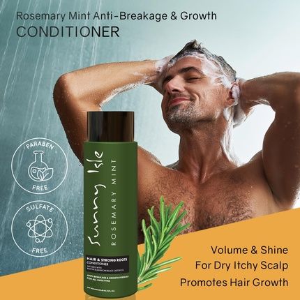 Sunny Isle Rosemary Mint Hair And Strong Roots Conditioner 12Oz - Anti-Breakage - Image 3