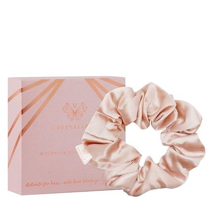 Crystalove Silk Hair Tie Gold
