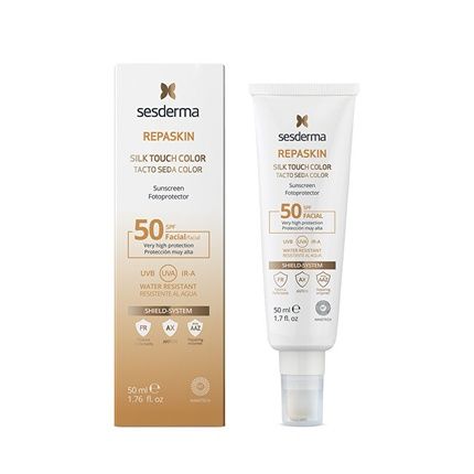 Sesderma Repaskin Silk Touch Color Facial Spf 50 Tinted Protective Face Cream 50 Ml