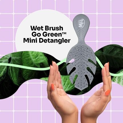 Wet Brush Go Green Mini Detangler Brush Grey For Unisex Hair