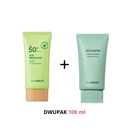 The Saem Jeju Sun Gel Spf50 And Eco Cica Sun Package