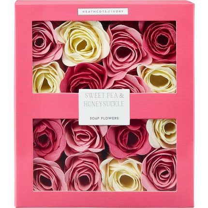 Heathcote & Ivory Sweet Pea & Honeysuckle Scented Soap Flowers 96G