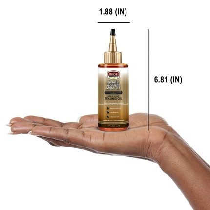 African Pride Black Castor Miracle Hair & Scalp Sealing Oil 6Oz - Image 3