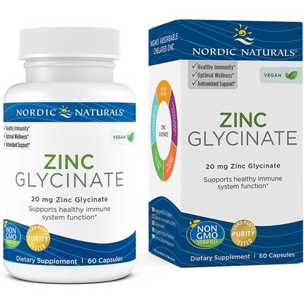 Zinc Glycinate 20Mg 60 Capsules