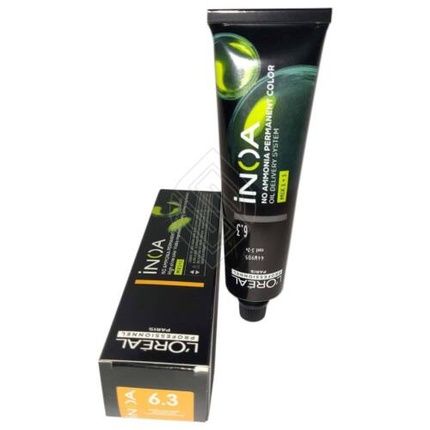 Loreal Inoa No Ammonia Permanent Hair Color Original 6.3/6G 2Oz