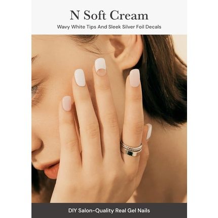 Ohora Semi Cured Gel Nail Strips Soft Cream - White/Nude