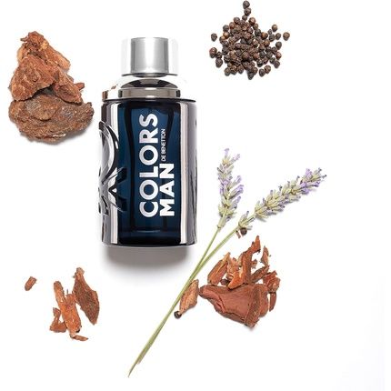 Benetton Black From United Colors Eau De Toilette For Men Long Lasting Casual And Modern Fragrance Amber Woody Lavender And Vetiver Notes Ideal For Day Wear 60Ml - Image 3