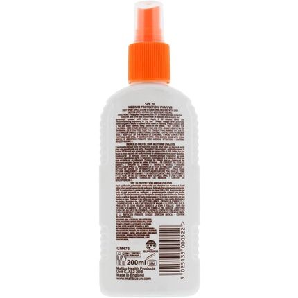 Malibu Sun Spf 20 Lotion Spray Medium Protection Sun Cream With Shea Butter Extract 200Ml
