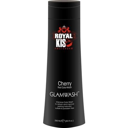Royal Kis Glamwash Cherry 250Ml Colour Shampoo Semi-Permanent 2 In 1 Colour Pigments And Shampoo No Silicone