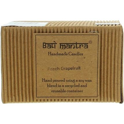Bali Mantra Victorian Tin Round Peach Grapefruit Candle 280G