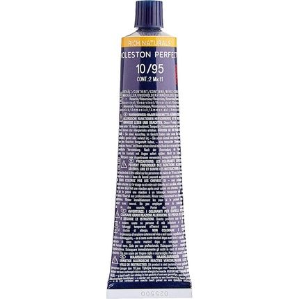 Wella Koleston Perfect Me+ Rich Naturals Permanent Hair Colour Cream 10/95 Light Blonde Cendre-Mahogany 60Ml