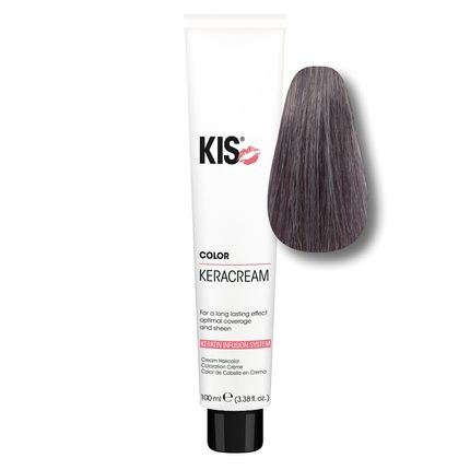 Kis Keracream Color Permanent Hair Color Cream 100Ml Graphite High Coverage Intensive Hair Color Keratin Infusion Animal-Friendly & Sustainable