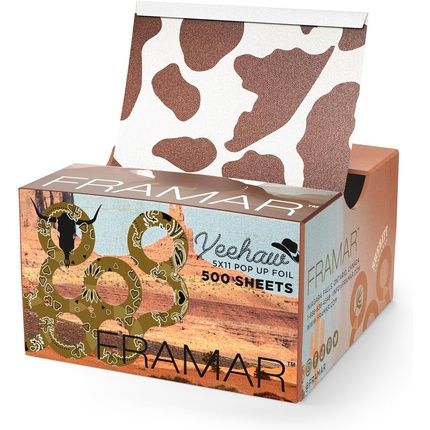 Framar Cow Print Embossed Pop Up Hair Foil For Highlighting Colouring