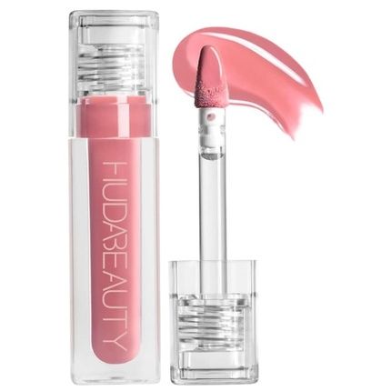Huda Beauty Faux Filler Extra Shine Lip Gloss Sugar Baby Light Pink 0.13 Oz