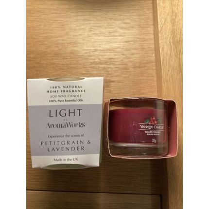 Mixed Lot Glass Candle X2 Yankee Black Cherry 37G + Aromaworks 75G - Image 4