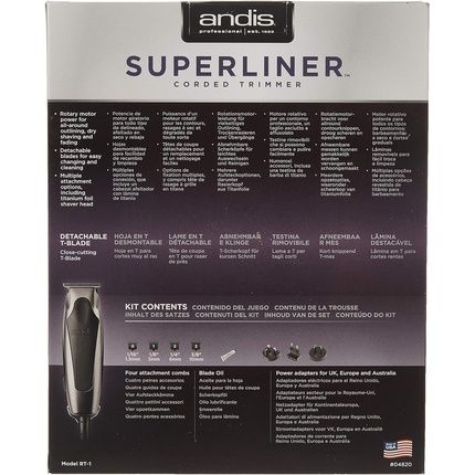 Andis Superliner Trimmer With Extra Close-Cutting T-Blade - Image 3