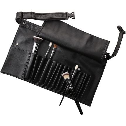 T4B Lussoni Eco-Friendly Leather Makeup Brush Belt Black