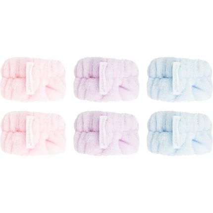 Brushworks Pastel Microfibre Wrist Wash Bands - Pack Of 3 Pairs
