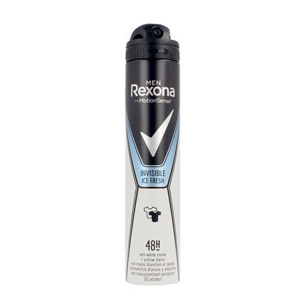 Rexona Deo Spray 200 Ml Men Invisible Ice Fresh Alcoholfree Antistain Deodorant