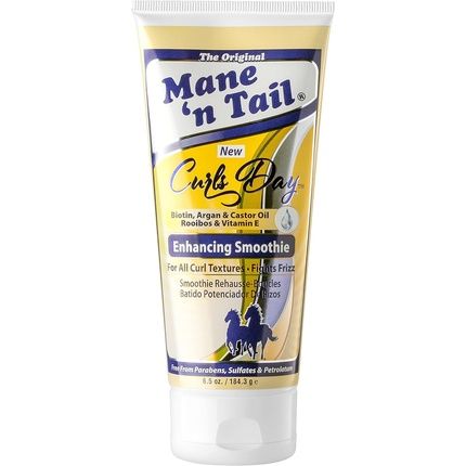 Mane 'N Tail Curls Day Enhancing Smoothie 184.3G - Coconut, Argan And Castor Oil - No Parabens, No Sulphates, No Petrolatum