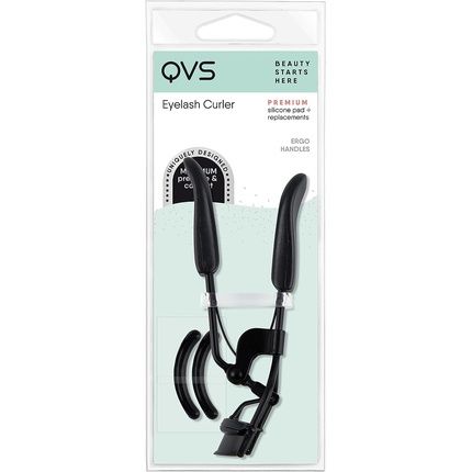 Qvs Lash Curler For Large And Round Eyes With 3 Replacement Pads
