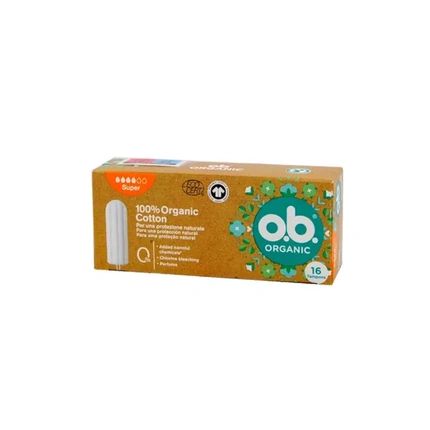 Johnson & Johnson Ob Organic Super Tampons 16 Count