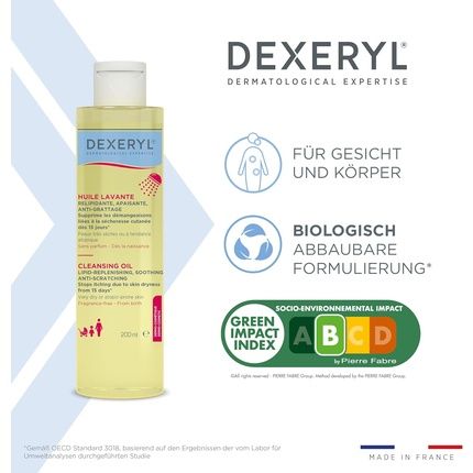 Dexeryl Washing Oil Travel Size 200Ml Soothing Scratch-Resistant Very Dry - Image 3