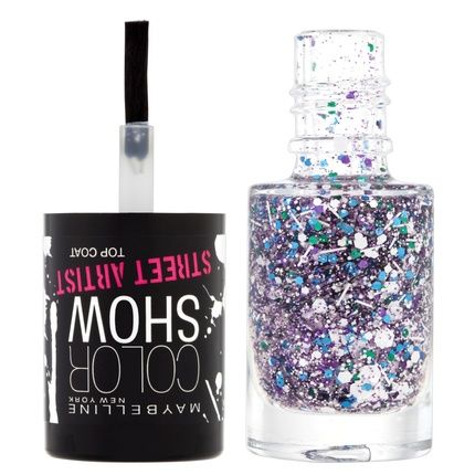 02 White Splatter Top Coat Nail Polish Colorshow 60 7Ml