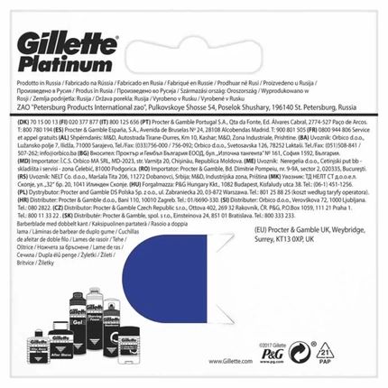 Gillette Platinum Razor Blades X5