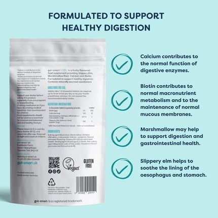 Gut-Smart Cool Chewable Tablets Heartburn Relief Antacid Natural Supplements For Healthy Digestion 90 Tablets - Image 3