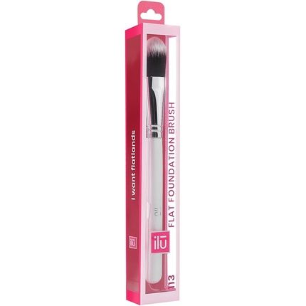 T4B 100 Series Ilu Kabuki Flat Brush For Face Makeup White (113) - Image 3
