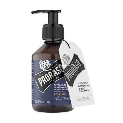 Proraso Azur Lime Beard Wash 200Ml Beard Shampoo With Citrus And Juniper Scent