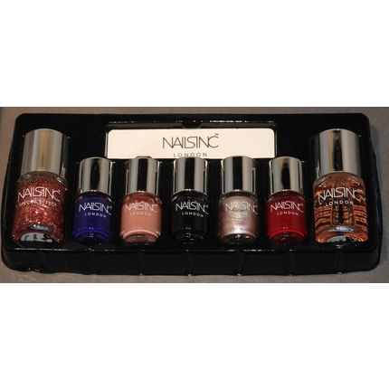 Beautiful Nail Polish Set Including Seven Polishes And Bag - Brand New