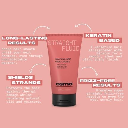 Osmo Keratin Straightening Fluid For Frizz-Free Results And Heat Protection - Vegan