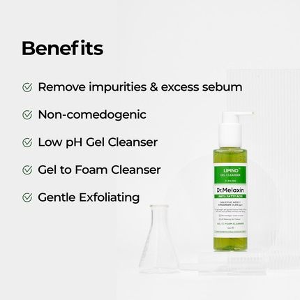 Lipino Anti-Fatty Acid Gel Cleanser For Deep Pore Cleansing Daily Mild - Image 3